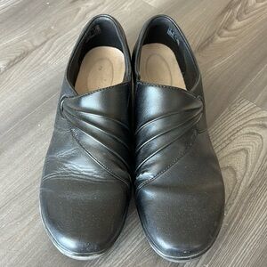 Clarks black loafers